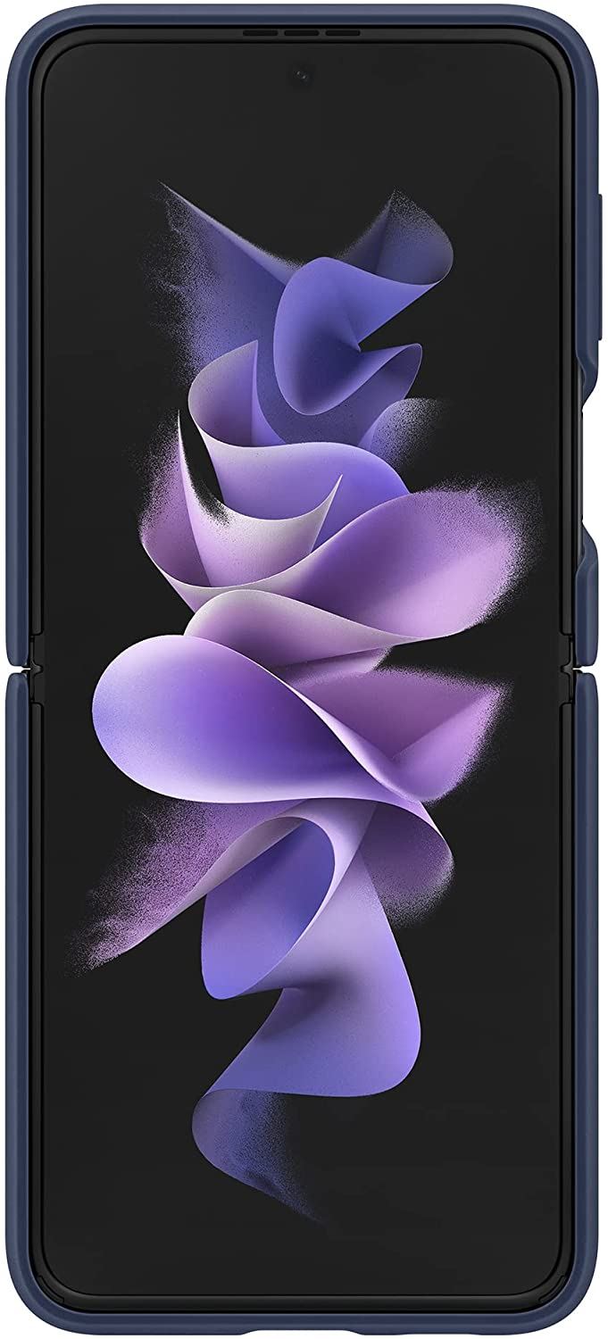 Samsung Galaxy Z Flip 3 Silicone Cover with Ring Navy - EF-PF711TNEGWW