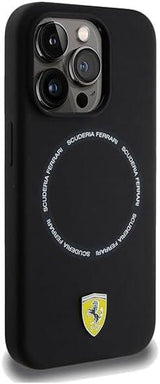Ferrari Hard Case Printed Ring With MagSafe for iphone 15 Pro Max 6.7" Black  - FEHMP15XSBAK