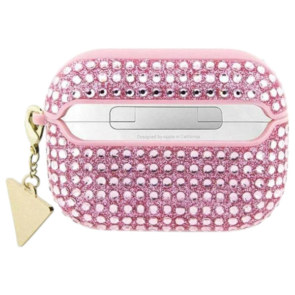 Guess Rhinestone Triangle Charm Case for Airpods 3 Pink  - GUA3HDGTPP
