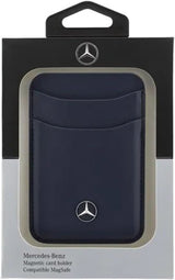 Mercedes Benz Leather Magnetic Card Holder Navy Blue - MECSMPUDCSV