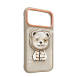 Nimmy Cool & Cute 2.0 Bear Case with MagSafe Stand for iPhone 17 Pro Max 6.9" Brown Orange - N-YJKM-CXZJZH-IP17-PRO-MAX-011-B