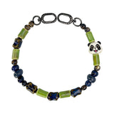 Nimmy Big Eye Cute Pet Travel Panda Mobile Phone Chain Bag Charm Ceramic Bracelet Black - N-XDY-SL-06