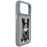 Nimmy Glasses Cool Dog Case with MagSafe for iPhone 17 Pro 6.3" Grey Blue - N-YJ-IP17-PRO-028