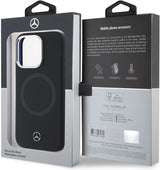 Mercedes Benz Silicone Tonal Logo Case with MagSafe for iPhone 16 Pro Max 6.9" Black - MEHMP16X23SUTTK