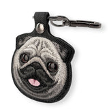 Nimmy Big Eye Cute Pet Pug Dog Face Airtag Keychain Black - N-XDY-YSK-09-A