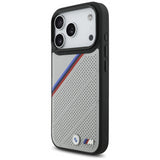 BMW M Tricolor Metal Logo Case with MagSafe for iPhone 17 Pro 6.3" Grey - BMHMP17L25PCSPEG