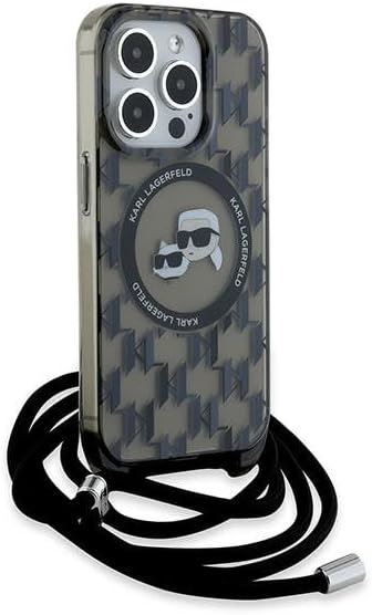 Karl Lagerfeld Karl & Choupette Crossbody Case with MagSafe for iphone 15 Pro 6.1" Black - KLHMP15LHCKCKLCK