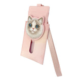 Nimmy Big Eye Cute Pet Ragdoll Cat Face Card Sleeve Holder Pink - N-XDY-KT-07-D