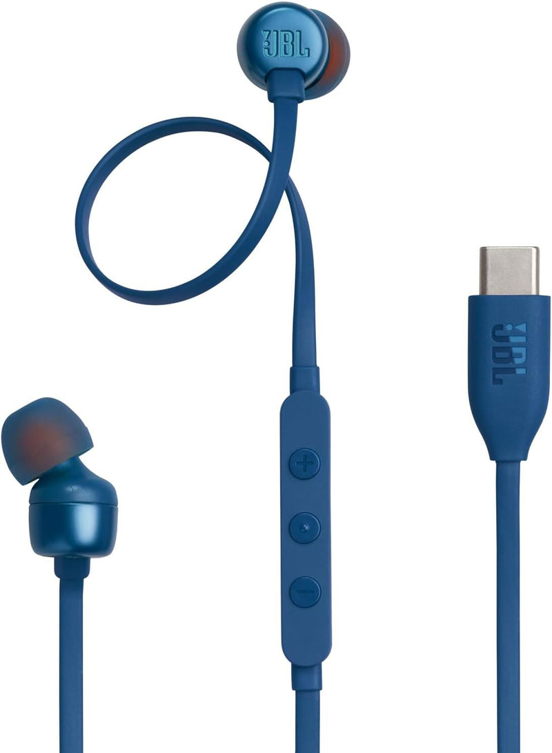 JBL Harman Tune 310C In Ear USB C Headphones Blue - JBLT310CBLU