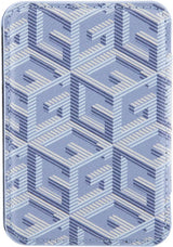 Guess Gcube Stripe Wallet Card Slot Stand Case with MagSafe Blue - GUWMSHGCFSEB