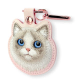 Nimmy Big Eye Cute Pet Ragdoll Cat Face Airtag Keychain Pink - N-XDY-YSK-07-D