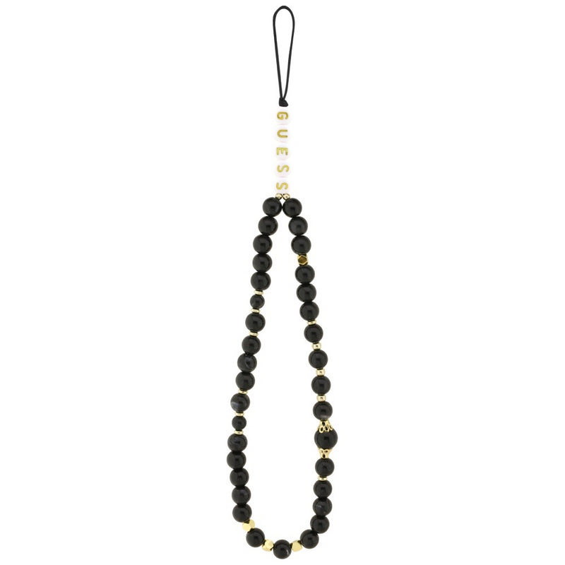 Guess 4G Triangle Logo With Pearl Strap MagSafe Case for iPhone 17 Pro 6.3" Black - GUHMP17LP4TSDPPSK