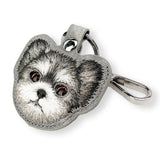 Nimmy Big Eye Cute Pet Yorkie Dog Face Airtag Keychain Grey - N-XDY-YSK-027