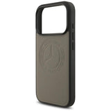 Mercedes Leather Vintage Logo Case with MagSafe for iPhone 17 Pro 6.3" Taupe - MEHMP17L25RICVLT