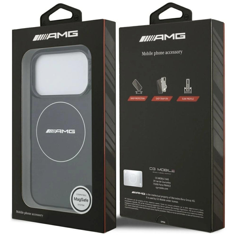 AMG Double Layer Transparent Smocked Case with MagSafe for iPhone 17 Pro 6.3" Black - AMHMP17L24HTRDK