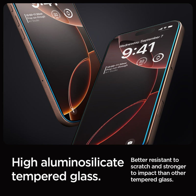Spigen Glastr EZ Fit HD Screen Protector for iPhone 16 Pro Max 6.7" 2 Pack - AGL07907