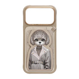Nimmy Teddy Magnetic Combo Case with Detachable MagSafe Card Holder Stand for iPhone 17 Pro 6.3" Brown - N-CXMC-KTZH-IP17-PRO-14