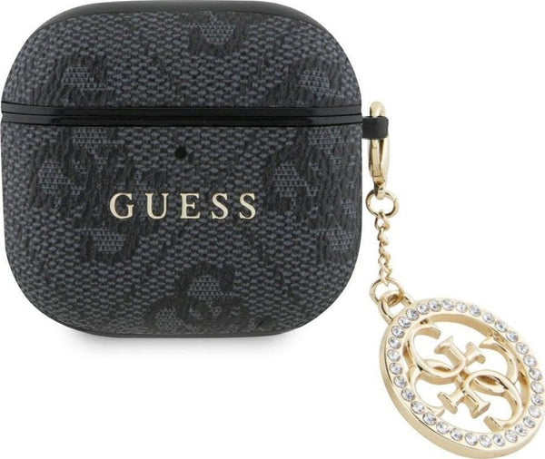 Guess 4G Script PC/PU Charm Case For AirPods 4 Black - GUA4P4E4CDK