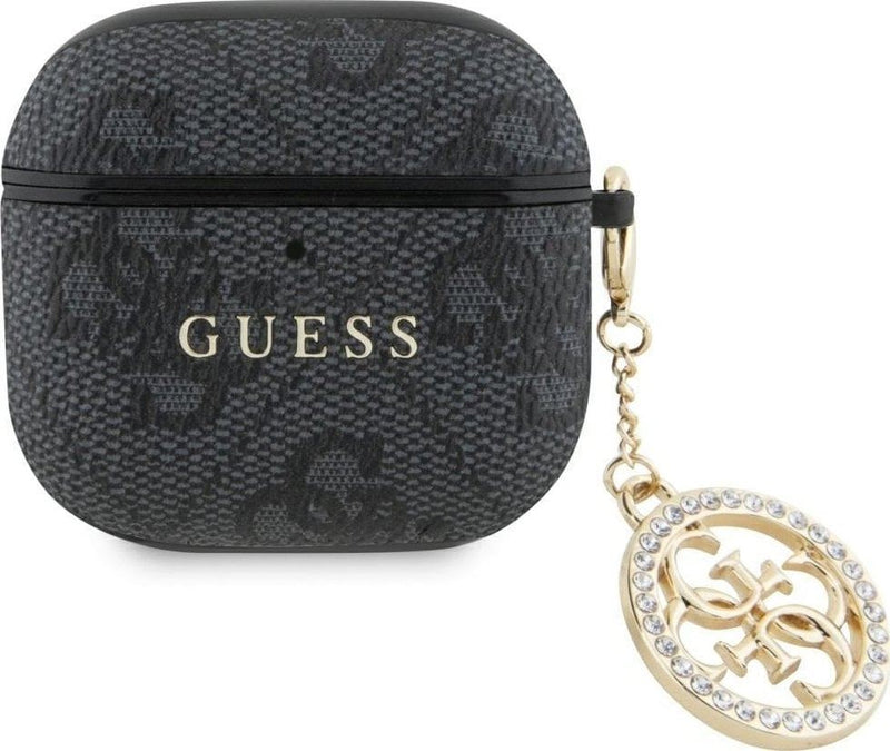 Guess 4G Script PC/PU Charm Case For AirPods 4 Black - GUA4P4E4CDK