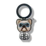 Nimmy Cool & Cute 2.0 Little Rich Tycoon Dog Embroidery Magnetic Stand with MagSafe Black - N-KM-BSZJ-01