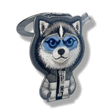 Nimmy Cool & Cute 2.0 Husky Embroidery Magnetic Stand with MagSafe Grey - N-KM-BSZJ-017