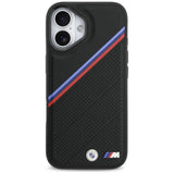 BMW M Tricolor Metal Logo Case with MagSafe for iPhone 17 6.3" Black - BMHMP17S25PCSPEK