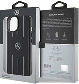 Mercedes Benz Double Layer Crossed Line Case with MagSafe for iphone 15 6.1" Black - MEHMP15S23HRSK