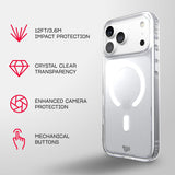 Tech21 Evo Clear Case with MagSafe for iPhone 17/18 Pro Max 6.9" Clear - T21-11714