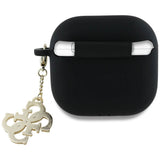 Guess 4G Silicone Charm Case for AirPods 4 Black - GUA4LECG4K