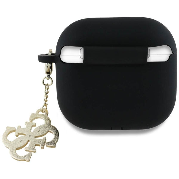 Guess 4G Silicone Charm Case for AirPods 4 Black - GUA4LECG4K