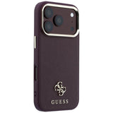Guess Saffiano Small 4G Logo Case for iPhone 17/18 Pro Max 6.9" Burgundy - GUHMP18X6PSA4DMU