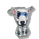 Nimmy Cool & Cute 2.0 Blue Terrier Dog Embroidery Magnetic Stand with MagSafe Grey - N-KM-BSZJ-019