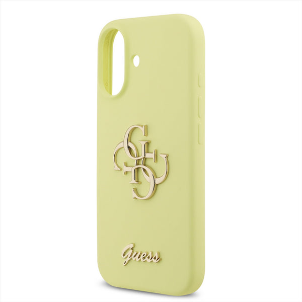 Guess Liquid Silicone 4G Metal Logo Case for iPhone 17 6.3" Yellow - GUHCP17SSC4GLMY
