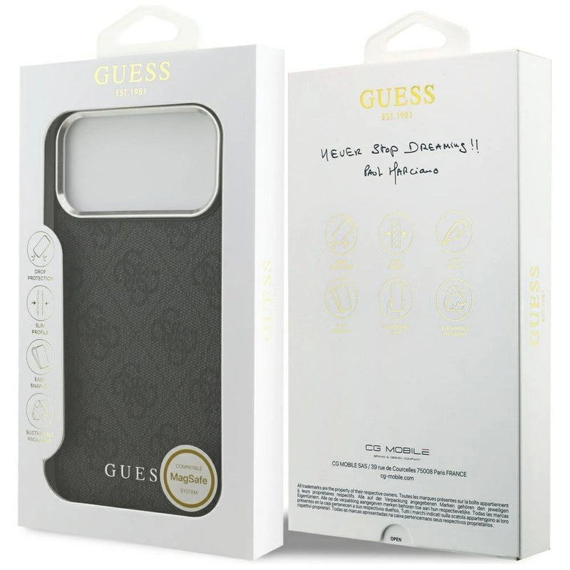 Guess 4G Classic Logo Case with MagSafe for iPhone 17 Pro Max 6.9" Black - GUHMP17XP4GSSMCK