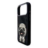 Nimmy Big Eye Cute Pet Pug Dog Case with MagSafe for iPhone 17 Pro Max 6.9" Black Grey - N-XDY-IP17-PRO-MAX-09-A