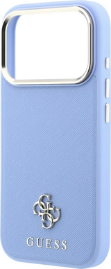 Guess Saffiano Small 4G Logo Case for iPhone 17/18 Pro Max 6.9" Light Blue - GUHMP18X6PSA4DMB