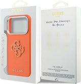 Guess FW Resin Big 4G Logo Case for iPhone 17 Pro 6.3" Orange - GUHCP17L5PS4RGGO