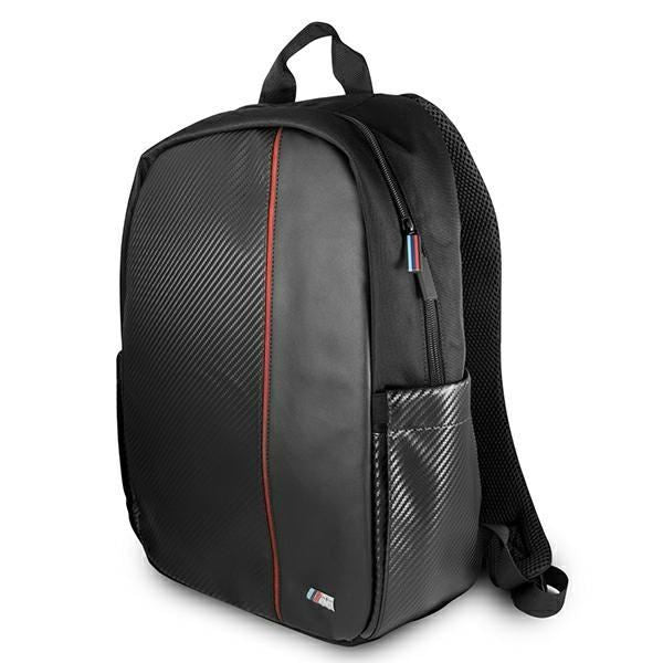 BMW M Series Carbon Red Stripe Laptop Backpack for 16" Black - BMBP15COCAPRBK