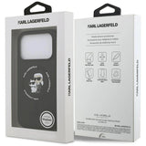 Karl Lagerfeld Liquid Silicone Karl and Choupette with MagSafe Case for iPhone 17 Pro Max 6.9" Black - KLHMP17XSCMKCRHK