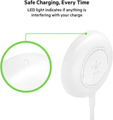 Belkin 10W Boost Charge Wireless Charging Pad with MagSafe White - WIA005btWH