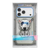 Nimmy Cool & Cute 2.0 Terrier Dog Case with MagSafe Stand for iPhone 17 Pro 6.3" Grey Blue - N-YJKM-CXZJZH-IP17-PRO-019