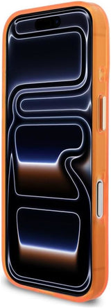 Guess IML Script Metal Logo Case with MagSafe for iPhone 17 Pro 6.3" Orange - GUHMP17L5HTCSMSO