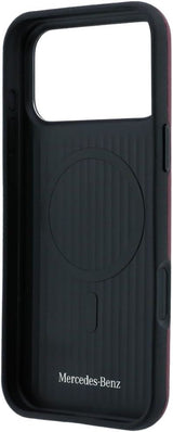 Mercedes Leather Semi Wrap Iconic Line Case with MagSafe for iPhone 17/18 Pro Max 6.9" Burgundy - MEHMP18X25PFWSTR