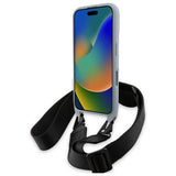 BMW M Series Carbon Stripe & Strap Case for iPhone 16 Pro Max 6.9" Grey - BMHCP16X23PSCCG