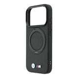 BMW Kevlar Case with 360 MagSafe Ring Stand for iPhone 17/18 Pro Max 6.9" Black - BMHMP18X26SWTKRSK