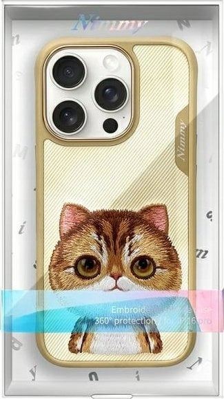 Nimmy Big Eyed Pet 2.0 Cat Case for iPhone 16 Pro 6.3" Khaki - N-XDY-iP16-Pro-05