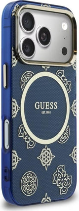Guess IML Peony Dot Case with MagSafe for iPhone 17 Pro 6.3" Blue - GUHMP17L5HPOEDB