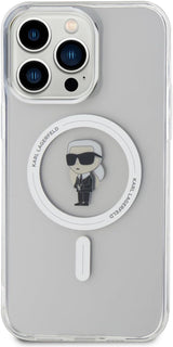 Karl Lagerfeld Ikonik Hard Case with MagSafe for iphone 15 Pro Max 6.7" Clear - KLHMP15XHFCNOT