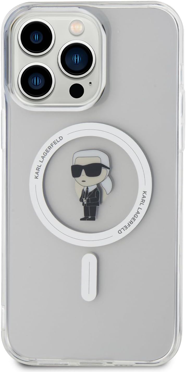 Karl Lagerfeld Ikonik Hard Case with MagSafe for iphone 15 Pro Max 6.7" Clear - KLHMP15XHFCNOT