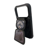Nimmy Black Cat Magnetic Combo Case with Detachable MagSafe Card Holder Stand for iPhone 17 Pro 6.3" Black - N-CXMC-KTZH-IP17-PRO-03